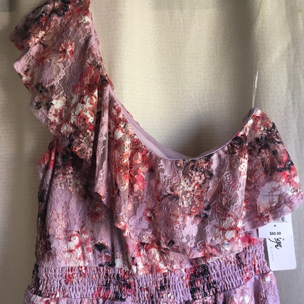 Love Reign One Shoulder Floral Lace Dress - Picture 6 of 8